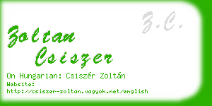 zoltan csiszer business card